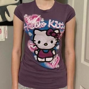 Rare sanrio hello kitty spray paint syle top